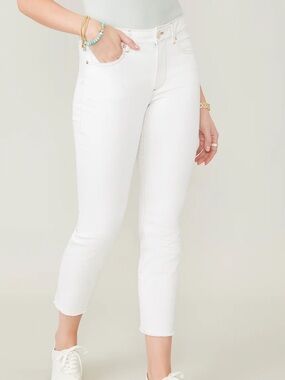 Spartina 449 Ellington Slim Jean Pearl White Womens size 8
